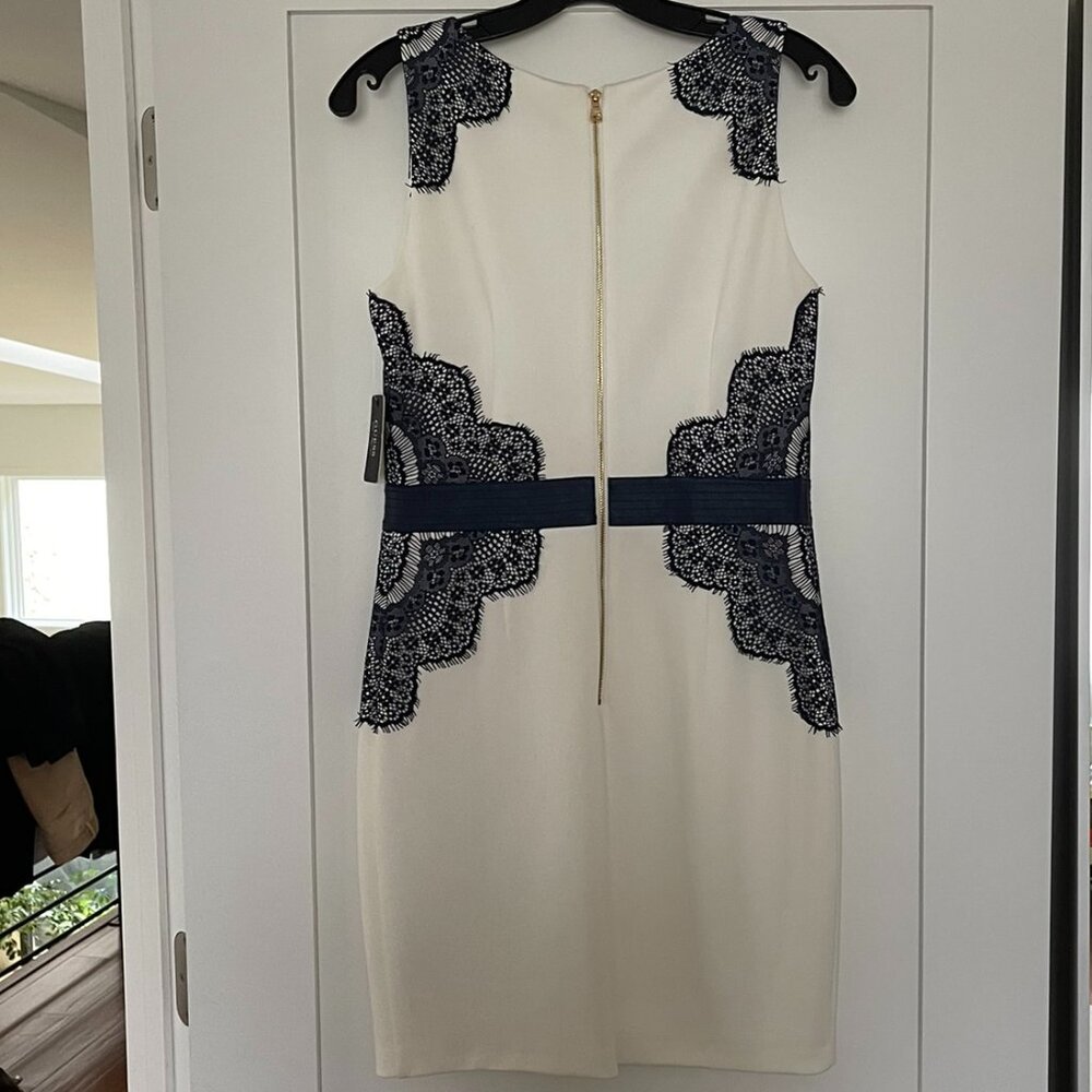 NEW Guess Celine White and Navy Dress Size 8 - Picture 2 of 2